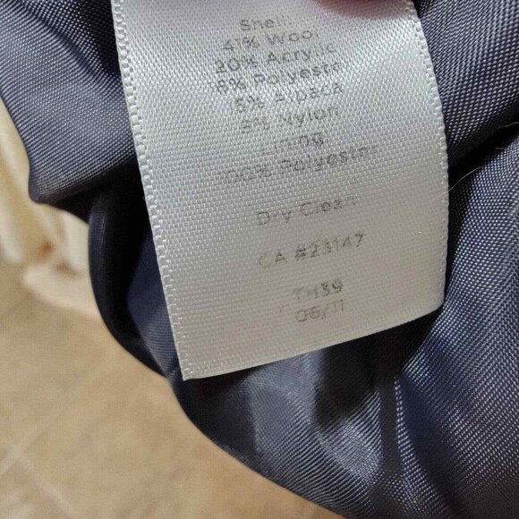 Talbots Jacket Full Zip with Collar Womens Medium Gray Pockets Blended Materials - Picture 8 of 10